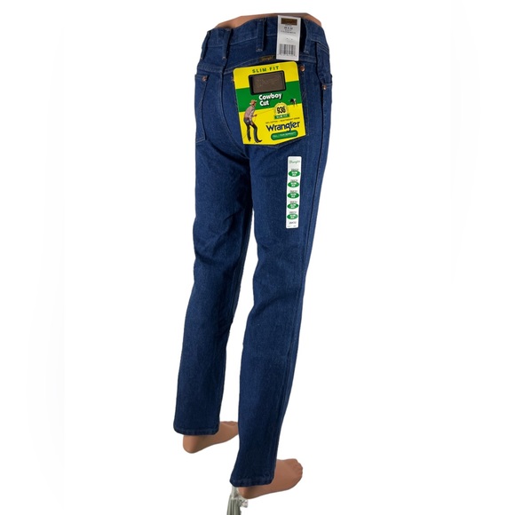 Wrangler Cowboy Cut Jeans 29 x 30 Slim Fit Heavyweight Denim Vintage 936 NWT - Picture 5 of 12